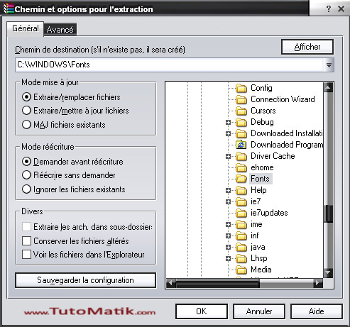 Chemin extraction