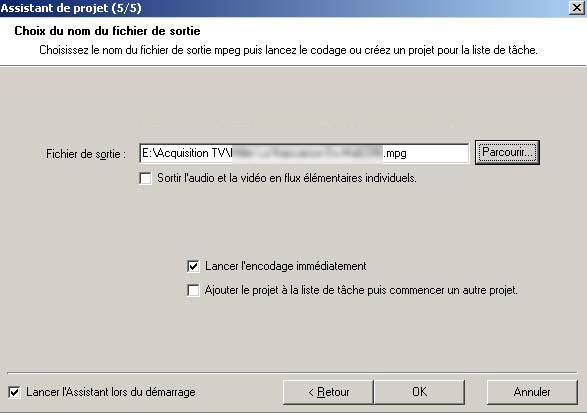 lancement encodage